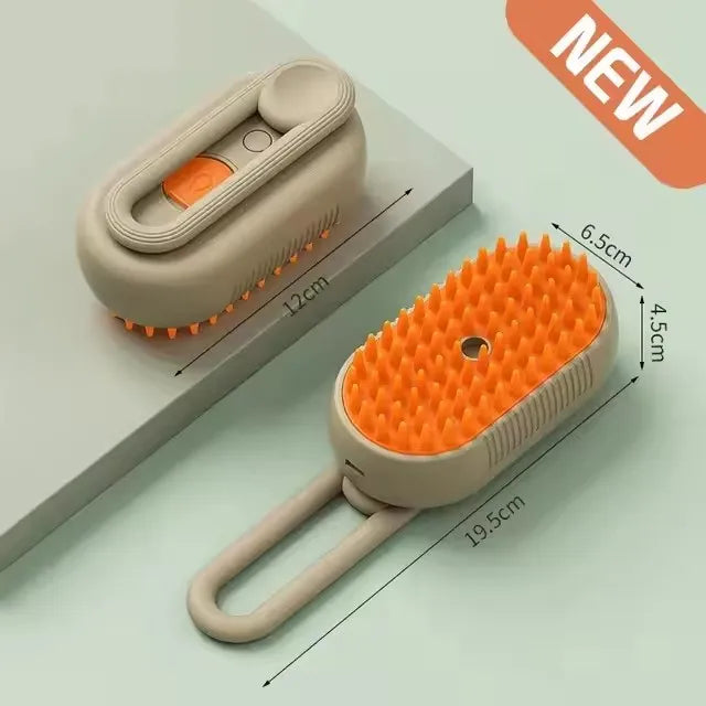 Brosse à vapeur pliable pour animaux – Soin & massage tout-en-un