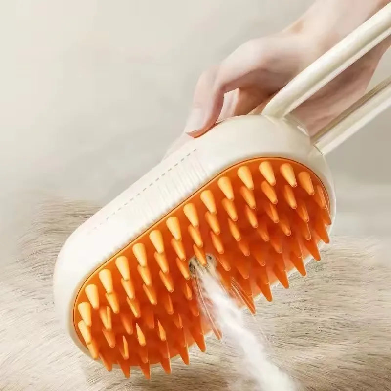 Brosse à vapeur pliable pour animaux – Soin & massage tout-en-un