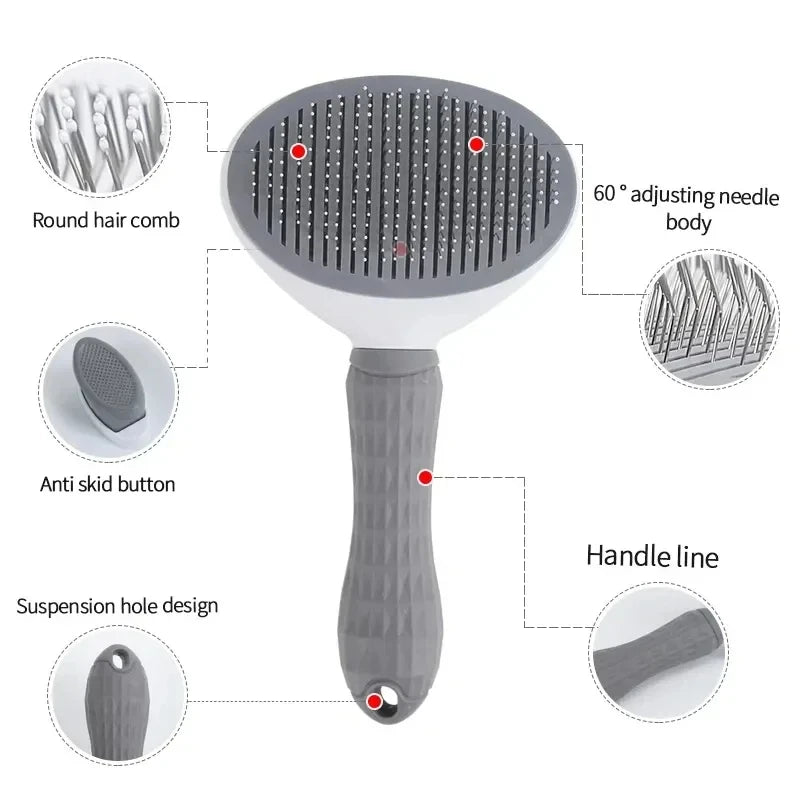 Brosse d’épilation douce pour animaux – Tous types de poils