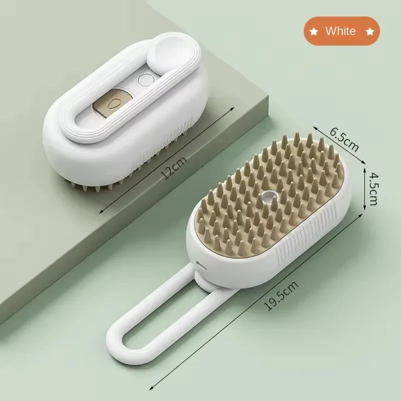 Brosse à vapeur pliable pour animaux – Soin & massage tout-en-un