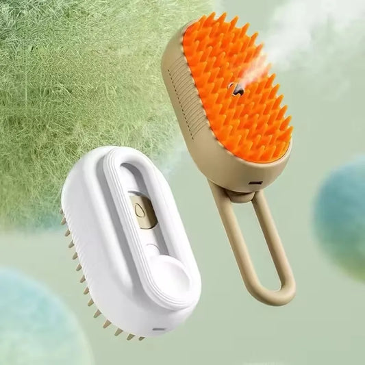Brosse à vapeur pliable pour animaux – Soin & massage tout-en-un